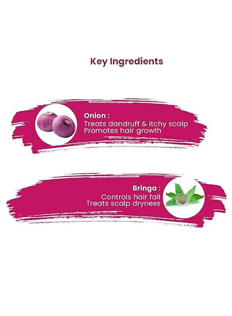 Dhathri Onion Shampoo | Promotes hair growth and controls hair fall Onion Bhringrahj Shampoo to soot - Image 5