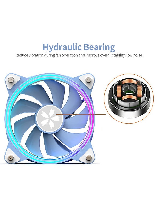 yeston Computer Case Radiator 12cm Cooling Fan Hydraulic 4Pin Fan Plug 1800RPM Fan Speed Support ARGB Motherboard Synchronization  - Image 4