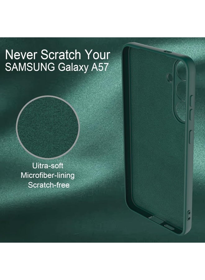 Samsung Galaxy A57 Case, Slim Fit Soft TPU Silicone Matte Back Cover, Green - Image 5
