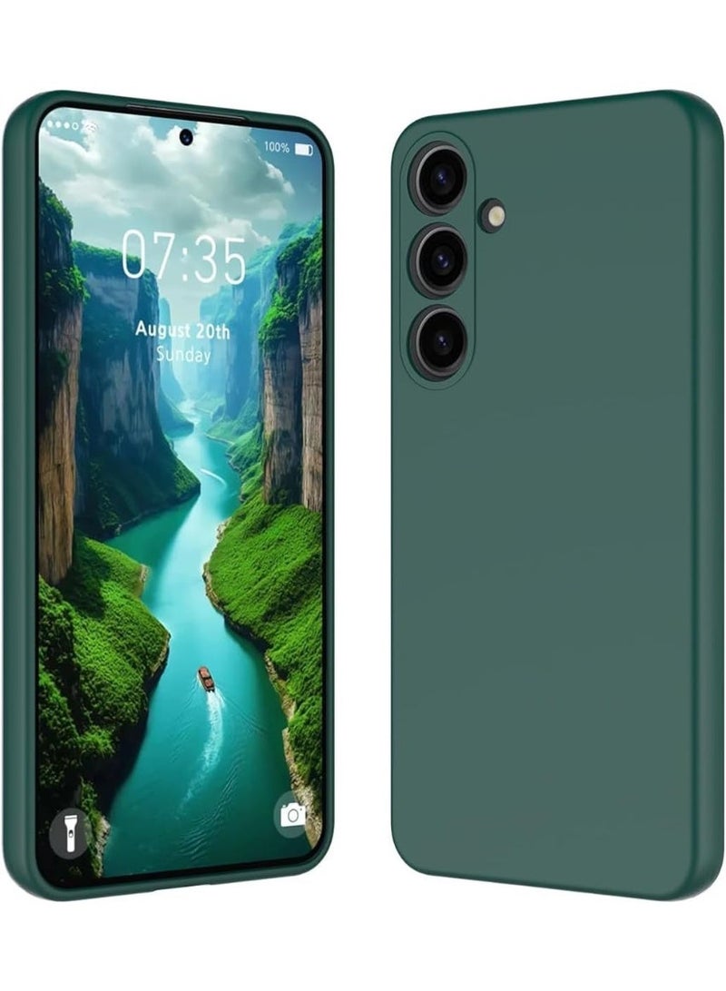 Samsung Galaxy A57 Case, Slim Fit Soft TPU Silicone Matte Back Cover, Green - Image 1