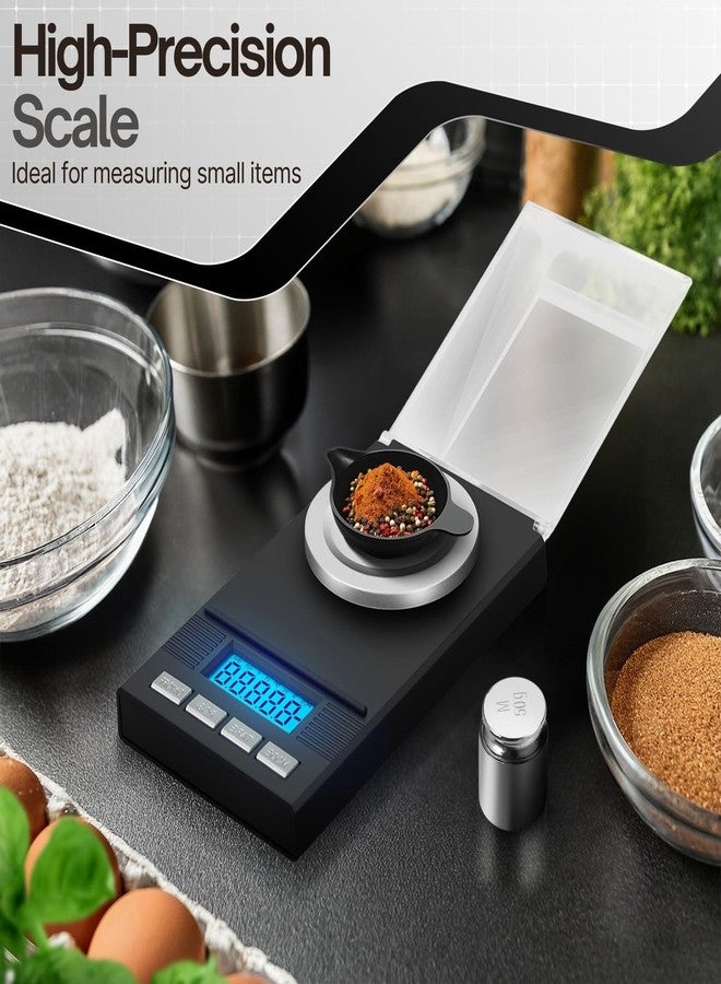 Flexzion Digital Milligram Scale Kit - 50g/0.001g, High Precision Micro Scale, Jewelry Scale, Powder Scale, Reloading Scale, Mg Scale for Weighing Powders & Medicine, Includes 50g Calibration Weight - Image 2