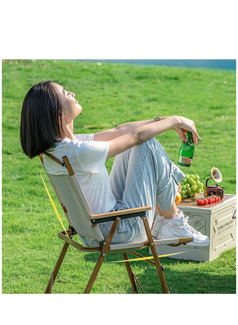 Arabest Lightweight Camping Chairs | Portable Folding Chair | Beach Chairs | Stylish Design with Wood Handles | Heavy Duty 220 lbs | Ultralight 5 lbs | Picnic, Concerts, BBQ - Image 2