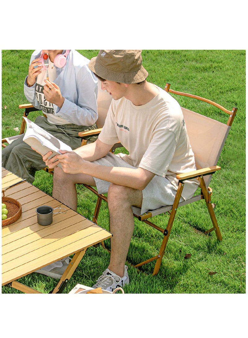 Arabest Lightweight Camping Chairs | Portable Folding Chair | Beach Chairs | Stylish Design with Wood Handles | Heavy Duty 220 lbs | Ultralight 5 lbs | Picnic, Concerts, BBQ - Image 3