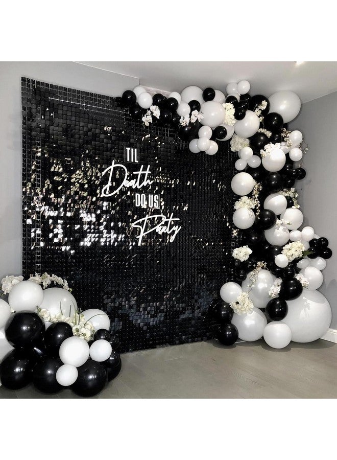 COKAOBE Black And White Balloon Garland Arch Kit, 124Pcs White Black Confetti Latex Balloons For Baby Shower Birthday Graduation Wedding Engagements Anniversary Celebrations Party Decorations - Image 5