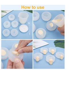 Excefore 5 Pcs Human Face Silicone Molds, Fondant Decoration Mould Candy Clay Girl Face Moulds  DIY Chocolate Molds  - Image 3