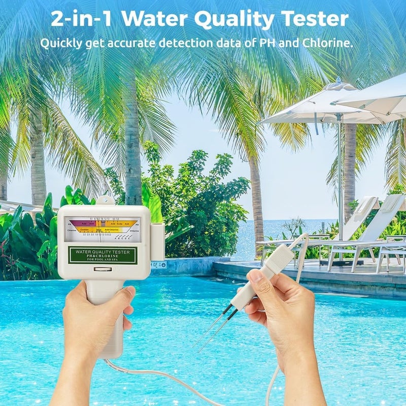 Portable Water Quality Tester, 2-in-1 Ph & Chlorine Monitoring Device for Pools, Spas, Aquariums, Drinking Water Analysis - Image 5