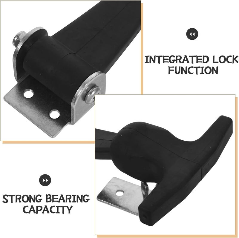 Ciieeo 2pcs Stainless Steel Box Latch Heavy Duty T-Handle Hasp Draw Latches Locking Mechanism for Tool Box Industrial Hood Vehicle Engine - Image 3