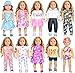 ARTST American 18 inch Doll Clothes Accessories10 Set Doll Outfits for Girl Doll Clothes Valentines Toys Gifts for Kids Dressing up - Image 4