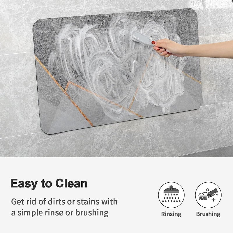 PAGHADI Dish Drying mat for Kitchen Water Absorbent mat for Kitchen Utensils Large Dry mat for Kitchen Utensils Drying mat Water Absorbent mats for Kitchen Items Big Size 60X 40 Cm Multicolor - Image 4
