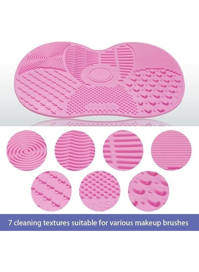 Makeup Brush Cleaning Mat Reusable Non-Slip Silicone Cleaner Pad with Back Suction Cups for Effective Brush Cleaning (Color May Vary) - Image 3