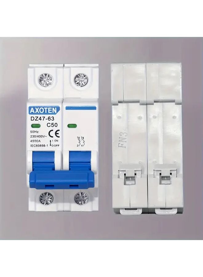 6PC 16A AC مفتاح هوائي DZ47 63 قاطع دائرة مصغر 2P صمامة كهربائية مفتاح C45 - Image 5