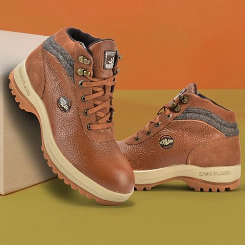 Woodland Mens Boots, Tan, 5 UK - Image 4