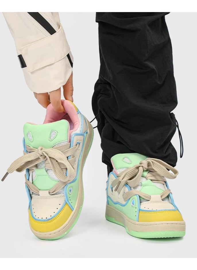 KUYING - New Thick Sole Elevated Board Shoes - Image 1