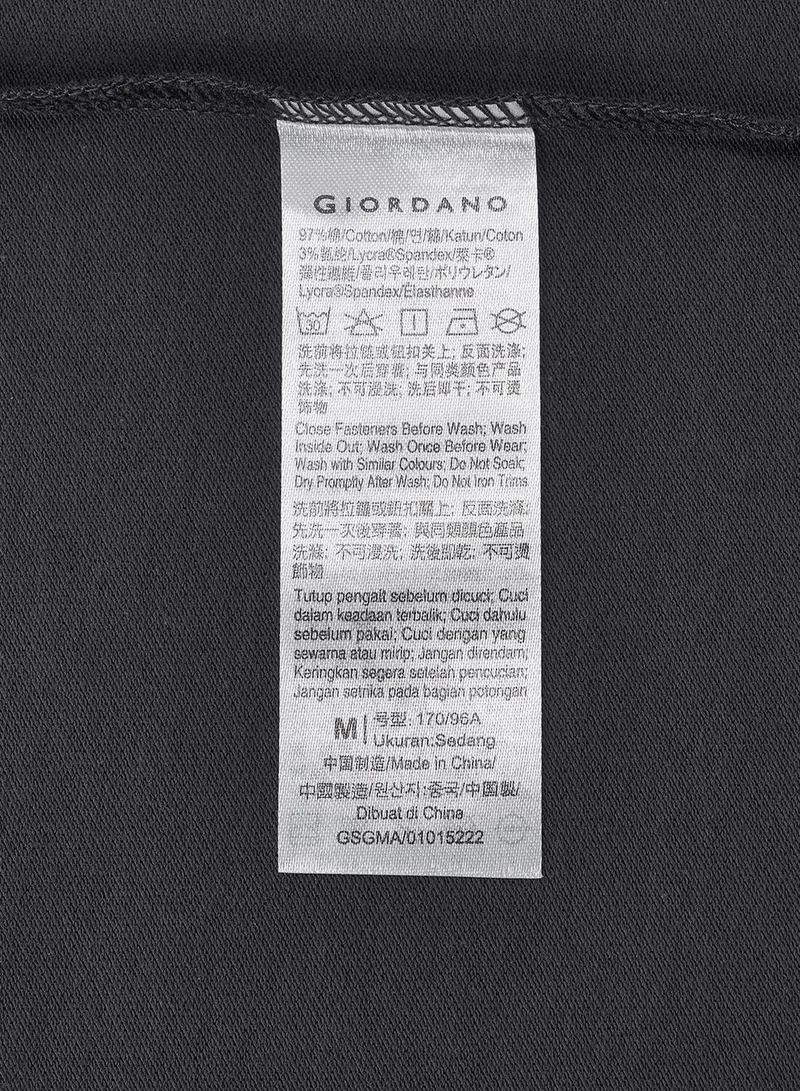 جيوردانو بولو رجالي بنقش أسد ثلاثي الأبعاد بقصة ضيقة وتطريز جريء من قماش البيكيه الفاخر