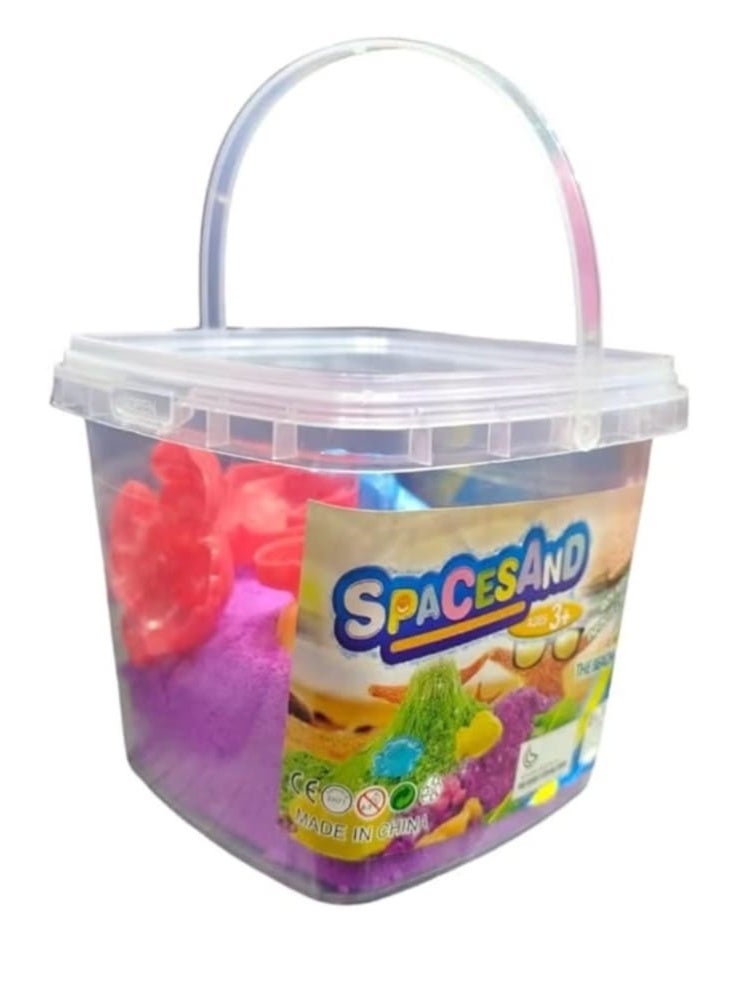 عجينة رائعة وطين سحري مع قالب، مجموعة حسية قابلة لإعادة الاستخدام، ألعاب أنشطة رملية رائعة خالية من الغلوتين، ألعاب داخلية للأطفال من سن 10 إلى 15 عامًا، أرجواني (دلو 750 جرام) - Image 1