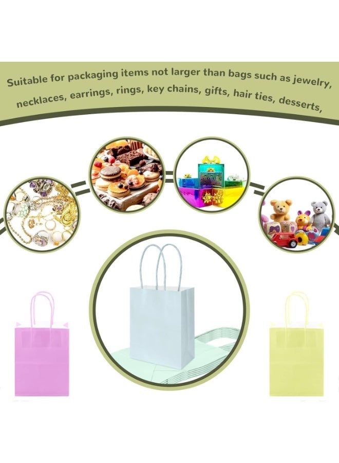 Mitoy 24 Pcs Gift Bags, Party Bags Pastel Color Kraft Paper Bags 22x16x8 cm, Small Goodie Bags - Image 3