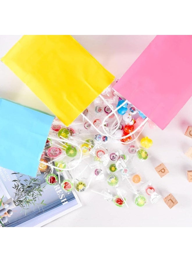 Mitoy 24 Pcs Gift Bags, Party Bags Pastel Color Kraft Paper Bags 22x16x8 cm, Small Goodie Bags - Image 5