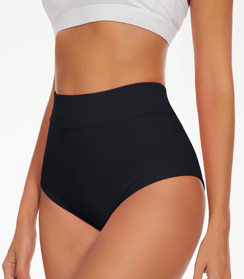 Boudaner Women's Booty Shorts-High Waist V Back Yoga Shorts- Spandex Dance Hot Pants Butt Lifting Rave Bottoms Black - Image 3