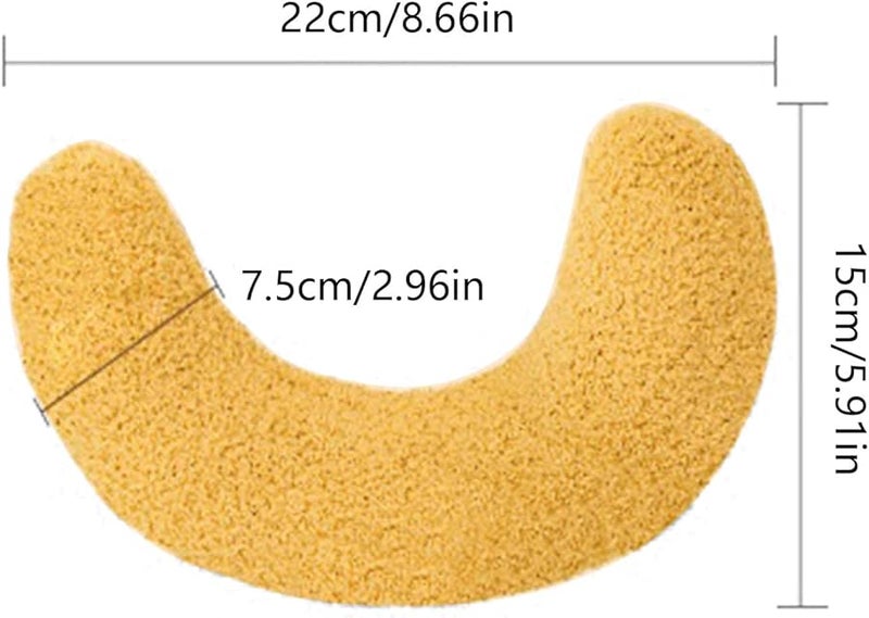 وسادة رقبة وجسم صفراء لكلب وقطة على شكل حيوان أليف لطيف هدية للنوم والفراش - Image 5