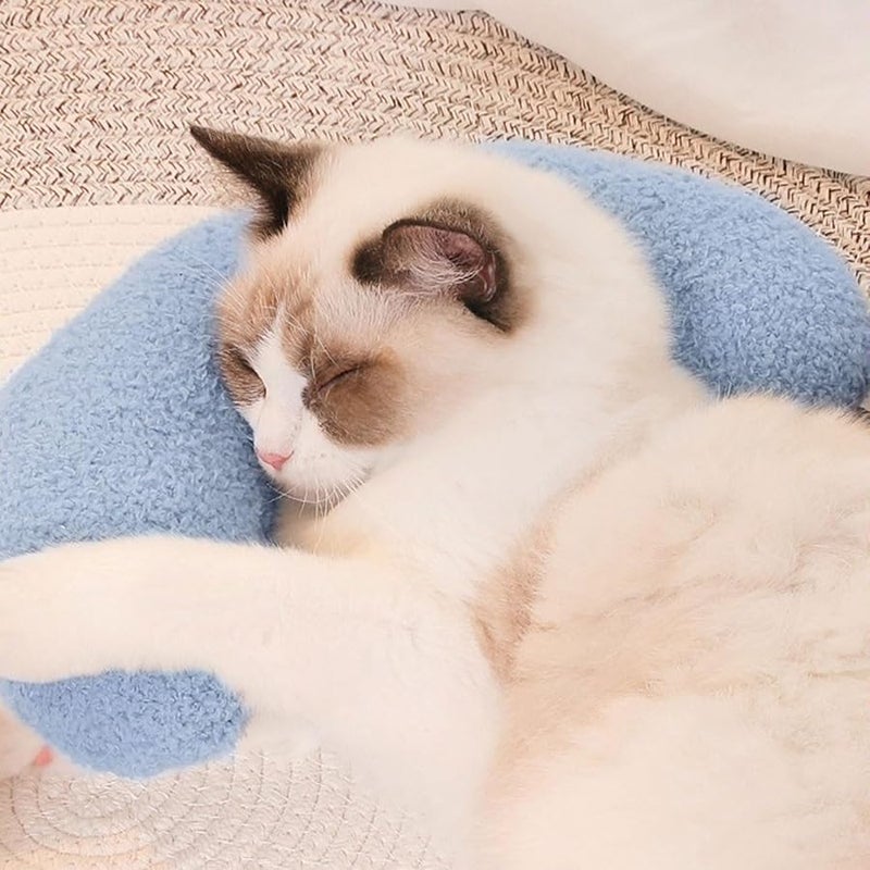 وسادة رقبة وجسم صفراء لكلب وقطة على شكل حيوان أليف لطيف هدية للنوم والفراش - Image 4