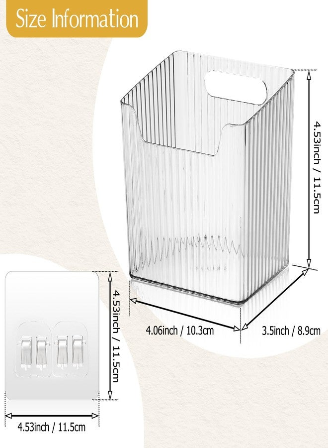 CINDALOG 4 PCS Wall Mount Organizer, Cabinet Door Organizer Storage with Adhesive Bins Inside Cabinet Door Storage, Makeup Organizer, Basket for Kitchen Bathroom - Image 3