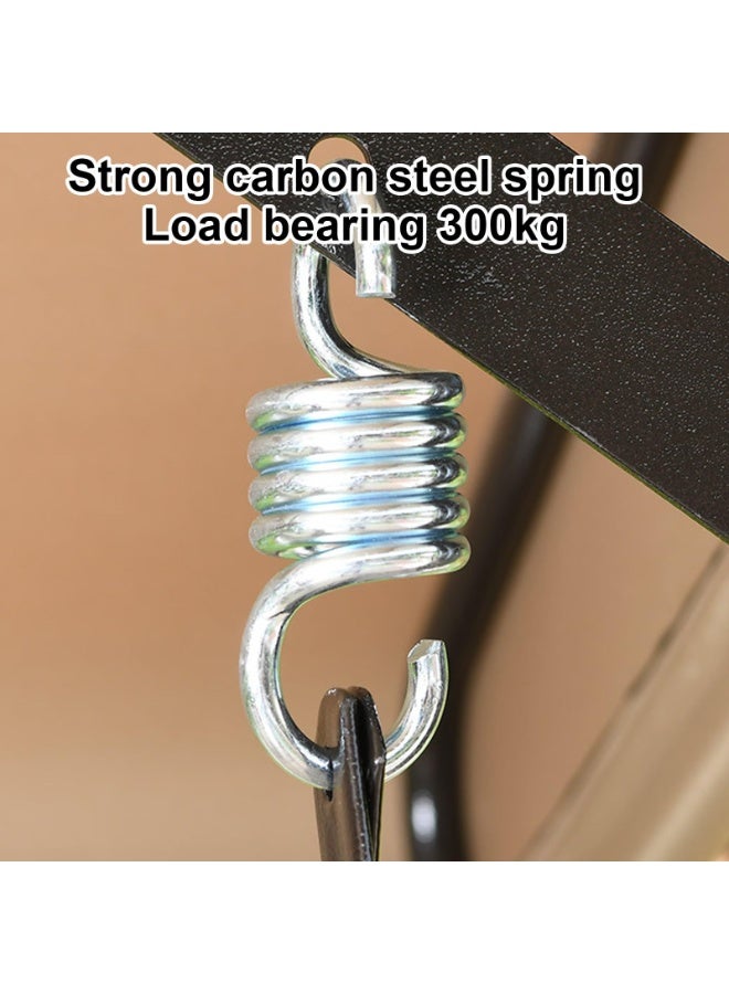 شو وو كرسي أرجوحة خارجي متين بإطار فولاذي مع وسائد مقاومة للعوامل الجوية، كرسي معلق متعدد الوظائف للحديقة والشرفة والفناء الخلفي للاسترخاء، لون كاكي - Image 5