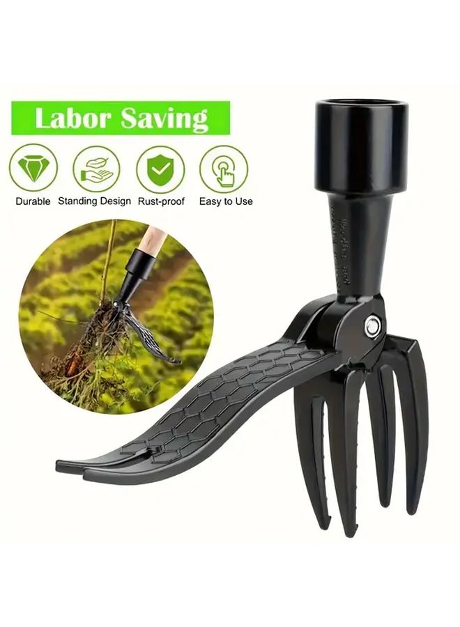 1pcs Weeder Manual Lawn Mower Heavy Duty Upright Standing Grass Root Removal - Image 1