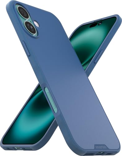 Smartish® iPhone 16 Plus Magnetic Case - Gripmunk Compatible with MagSafe [Lightweight + Protective] Slim & Thin Grip Cover with Microfiber Lining for Apple iPhone 16 Plus - Blues on The Green - Image 1