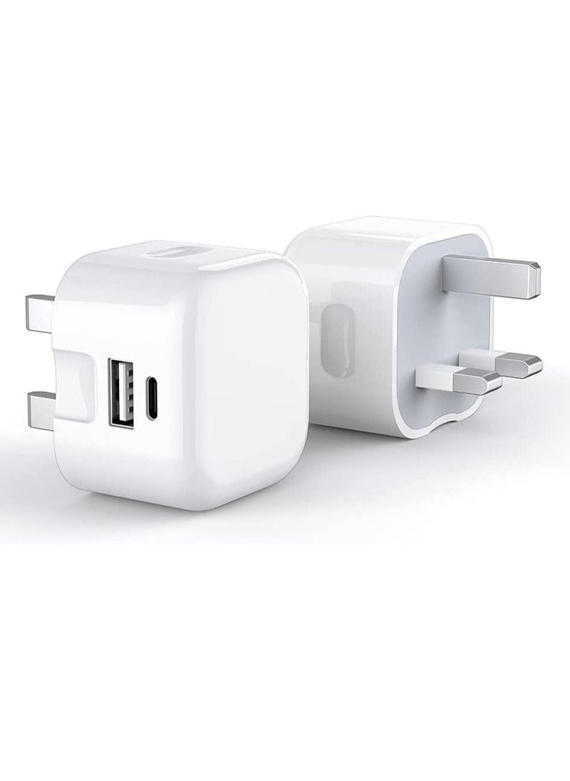 Generic - Charger Plug For Google Pixel 7 / Pixel 7 Pro/Pixel 6A / Pixel 6 / Pixel 6 Pro, 20W Dual Port USB & USB C Charger Plug Type C PD Charging Power Adapter Fast Charge Travel Fast Charging Phone Charger - Image 1