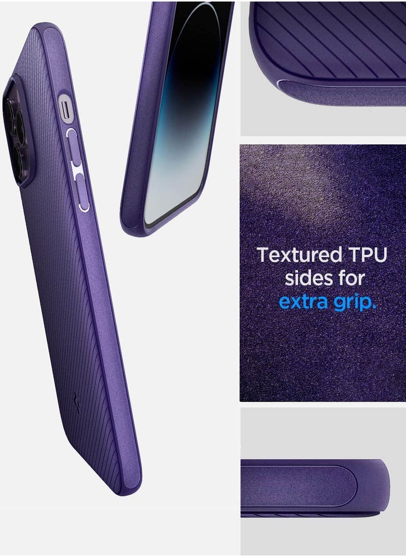 Spigen Mag Armor MagFit iPhone 14 Pro Case Cover with Magsafe - Deep Purple  - Image 4