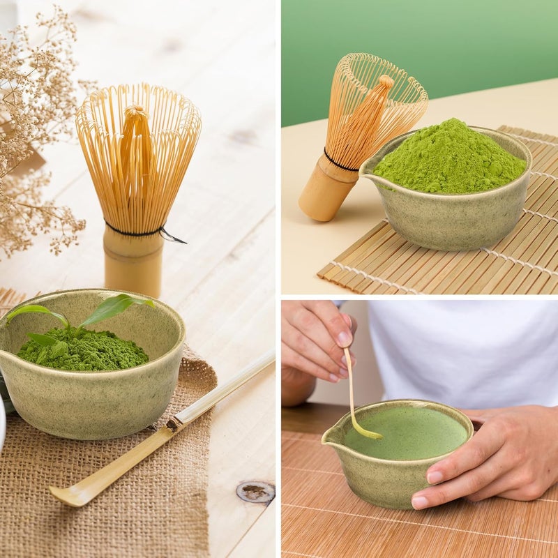 Japanese-style matcha set, five-piece set, ceramic matcha bowl, tea spoon, Baibenli, Song Dynasty tea ordering tool - Image 5