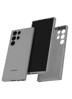 Wtech Samsung Galaxy S24 Ultra 5G 2024 Premium Soft Liquid Silicone Case Cover - Grey  - Image 2