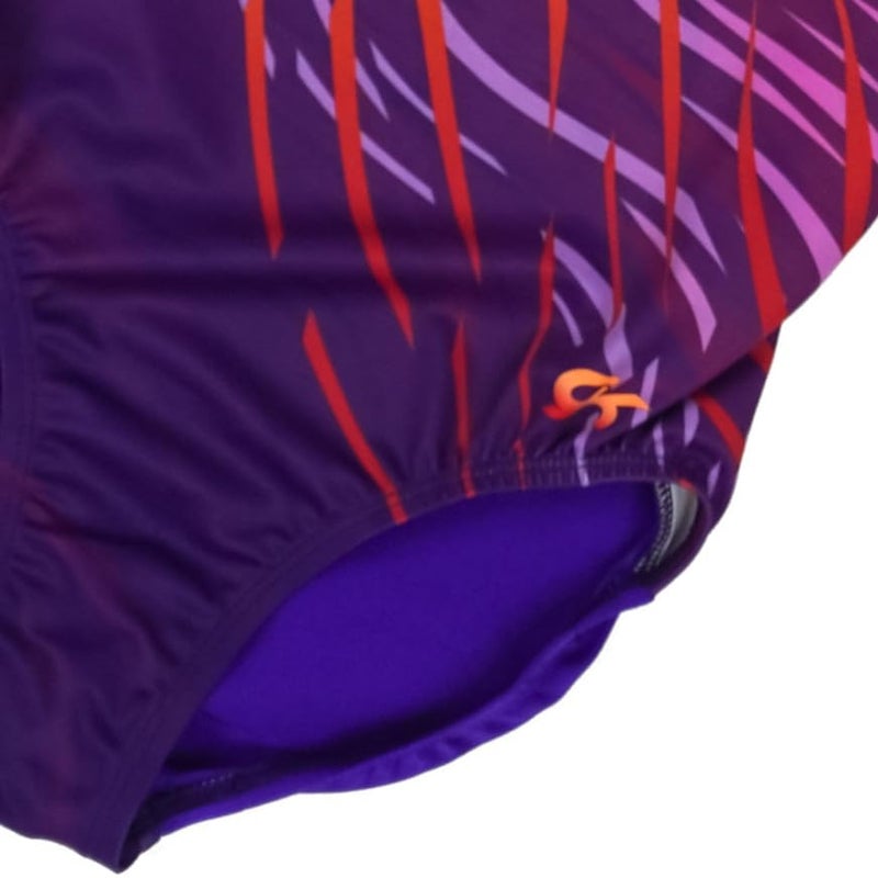 GK Girls Gymnastics Leotard | Pink and Purple Sassy Safari Gym Leo for Girls (Purple, AXS) - Image 5
