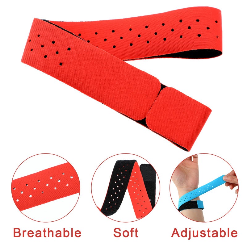 Oudain حزام مراقبة معدل ضربات القلب بديل من أوداين 4 قطع، حزام ذراع ناعم لمعدل ضربات القلب، قابل للتعديل للياقة البدنية (0.8 × 14.2 بوصة، أسود، برتقالي، أخضر، أزرق) - Image 3