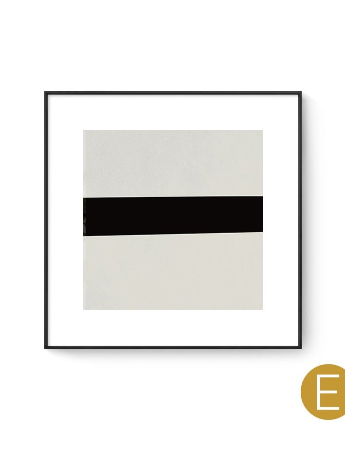 Modern Minimalist Black And White Abstract Combination Decoration Painting, Living Room Sofa Background Wall Mural Model Room Square Hanging Painting(Aluminum Alloy Frame+High-Definition Canvas) - Image 1
