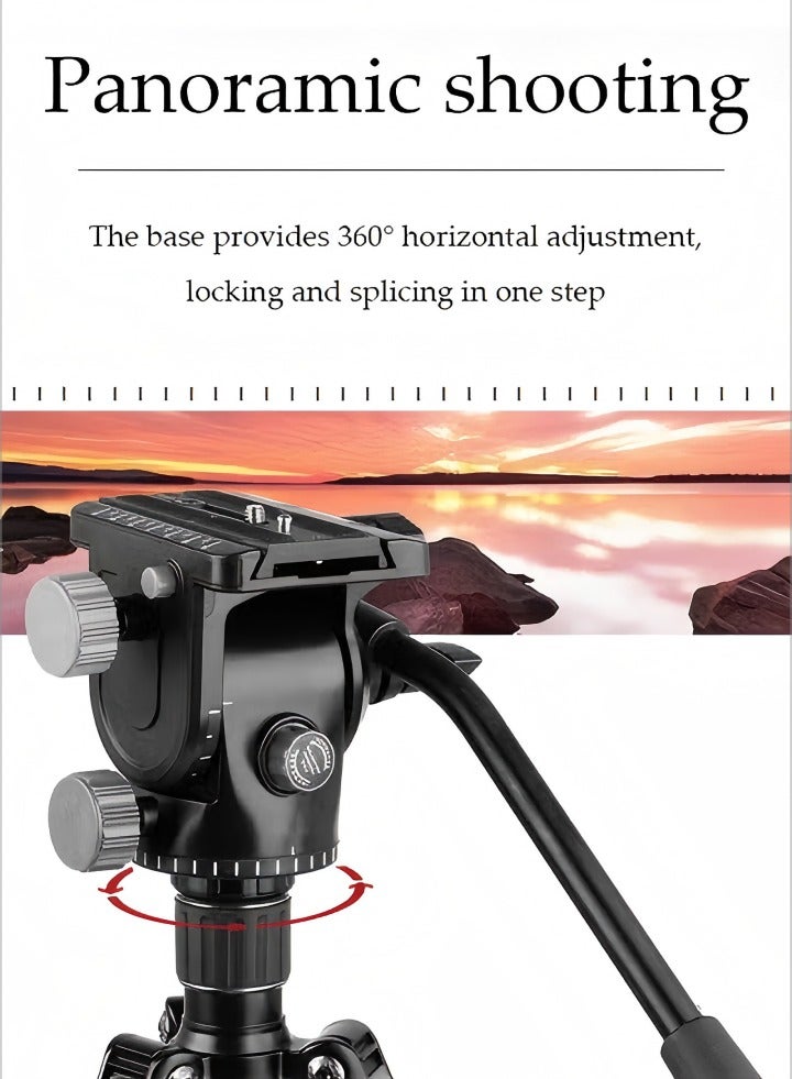Loquat Fluid Head，Compact Camera Video Fluid Head Pan，Tripod Panoramic Gimbal，360 Video Camera Tripod Fluid Drag Pan Head,for Canon/Nikon/Sony/Olympus/Panasonic/DSLR Camera - Image 2