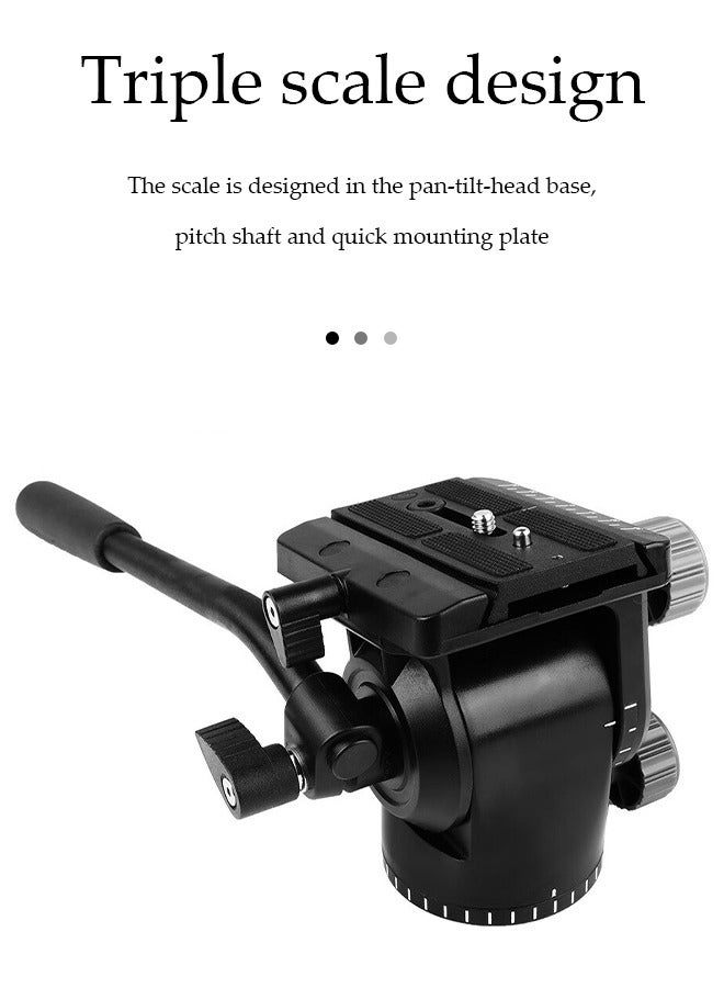 Loquat Fluid Head，Compact Camera Video Fluid Head Pan，Tripod Panoramic Gimbal，360 Video Camera Tripod Fluid Drag Pan Head,for Canon/Nikon/Sony/Olympus/Panasonic/DSLR Camera - Image 3