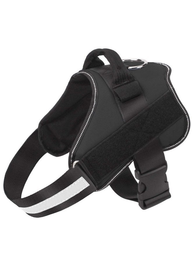 Bolux Dog Harness, No-Pull Reflective Dog Vest, Breathable Adjustable Pet Harness with Handle for Outdoor Walking - No More Pulling, Tugging or Choking (Black, L) - Image 1