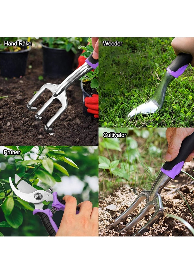 MIXDE Gardening Tools Set of 83,Ergonomic Garden Tool Set,Succulent Tools Set Included, Heavy Duty Aluminum Gardening Tools for Gardening,Durable Gardening Supplies Kit - Image 4