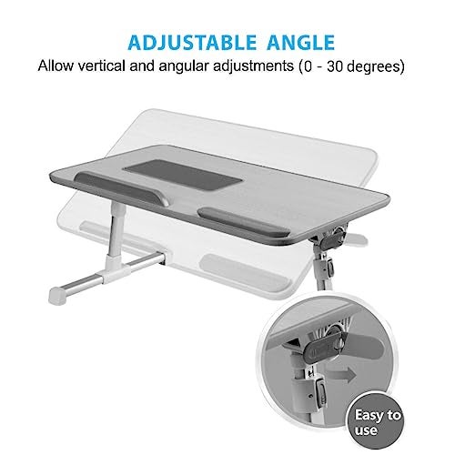 Portronics Aluminium My Buddy Plus Adjustable Laptop Table with Built-in USB Cooling Fan, Foldable Legs, Adjustable Angle for Home, Office, Working, Gaming & Writing(Grey), 52cm, 30cm - Image 5
