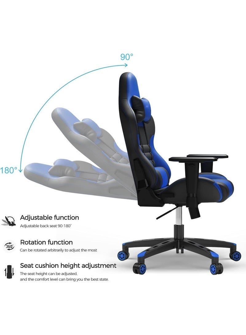 Ergonomic 3D Gaming Chair with Adjustable Features, PU Leather Upholstery, Steel Frame and Gas Lift, Computer and Office Chair for Daily Use - Image 3