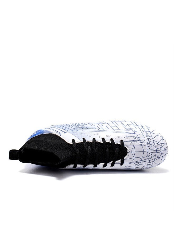 Children's Professional Football Shoes Youth Sports Shoes Spikes Soft Breathable Blue  - Image 2