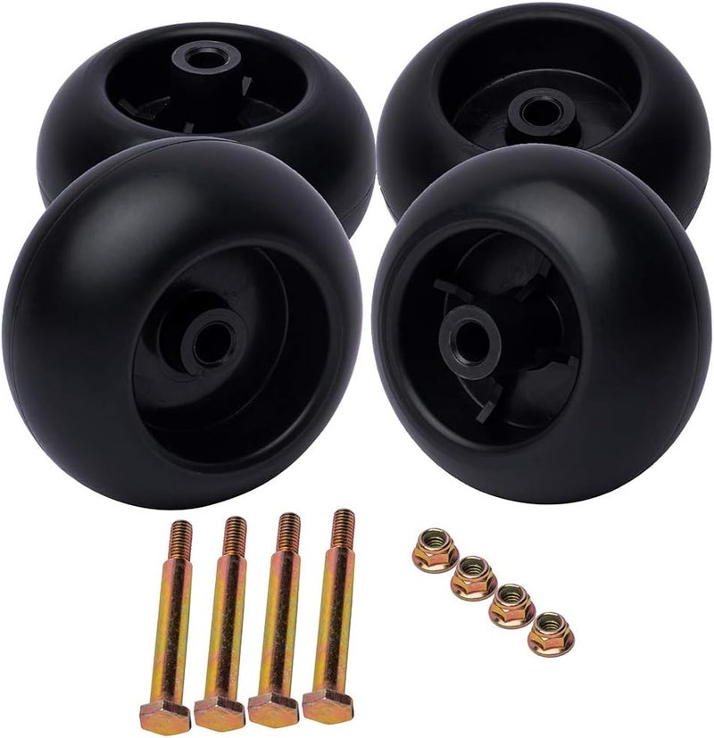 TENGMUJX 4 عبوة من عجلات سطح جزازة العشب تناسب Cub Cadet RZT50 RZT54 LT1050 SLT1554 Craftsman HU Cub Cad JD جزازة العشب بديل 753-04856A 734-3058B AM116299 - Image 1
