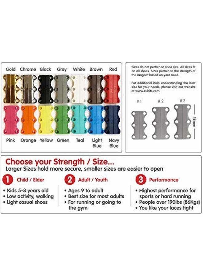 ZUBITS Magnetic Shoe Closures Unisex 'Never Tie Laces Again' - Sizes 1, 2 & 3 in 12 ! ORIGINAL 2.0! - Image 5