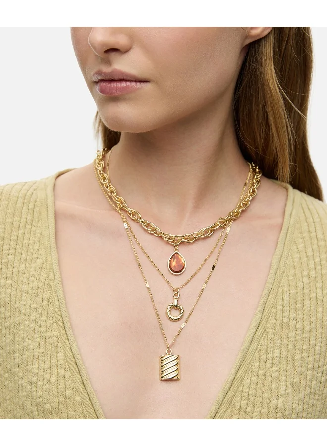 إبيكيول Mixed Pendant Layered Necklace