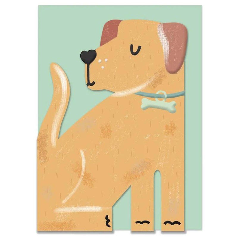 Raspberry Blossom Pawsome Labrador Greeting Card (12.5 x 17.2 cm) - Image 1