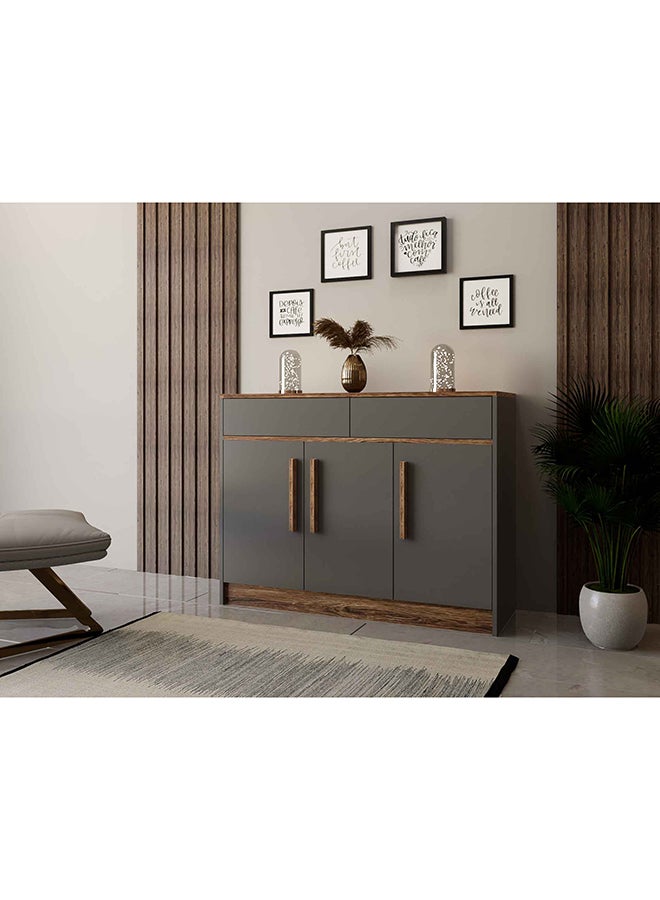 ستايلش هوم جزامة وخزانة احذية مودرن رمادي وبني - JZ01 - Image 1