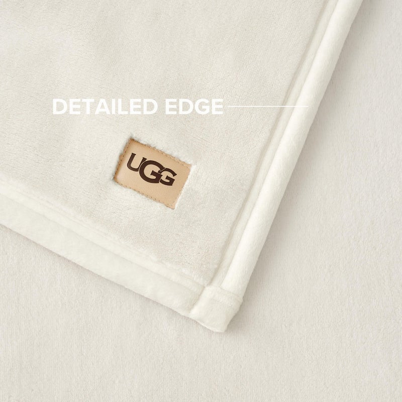 UGG Coco Plush Fleece Throw Blanket â€“ Soft & Cozy Blanket for Couch, Bed & Sofa, Perfect for Home Decor, House Warming Gifts or Luxurious Birthday Gifts for Women, 50" x 70", White Snow - Image 5