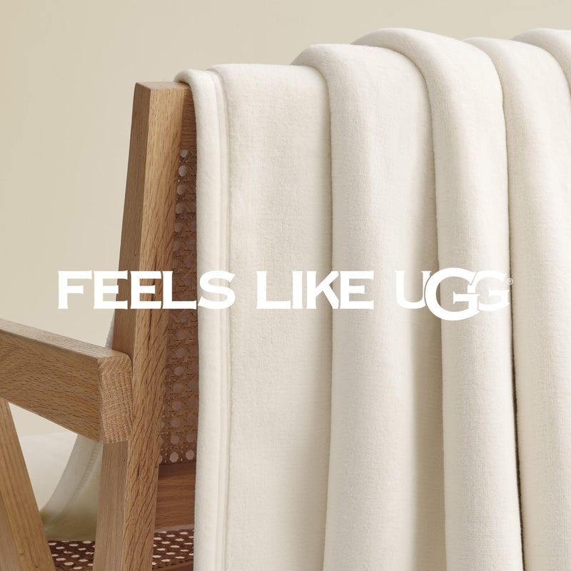 UGG Coco Plush Fleece Throw Blanket â€“ Soft & Cozy Blanket for Couch, Bed & Sofa, Perfect for Home Decor, House Warming Gifts or Luxurious Birthday Gifts for Women, 50" x 70", White Snow - Image 4