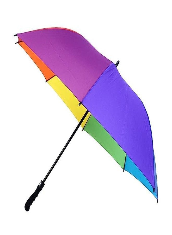 CARTIFY Foldable Auto Open/Close 8 Ribs 8 colors Rainbow Umbrellas Safety Night Reflective Strip, Automatic Open & Close Travel Compact Winproof Umbrella 3 Fold with Auto Open and Close - Image 3